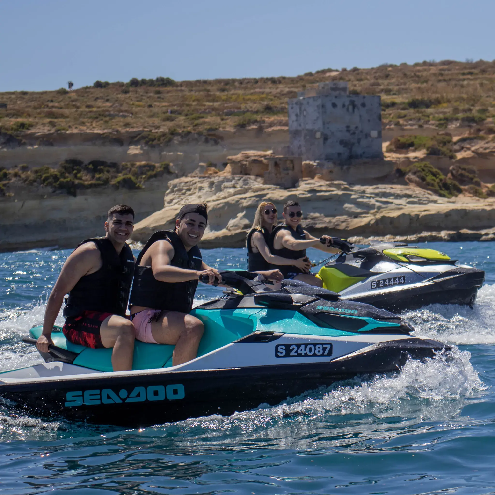 Blue Grotto Malta sea caves — boat tours and jet ski safari